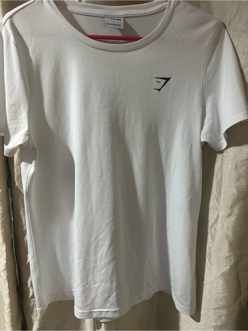 Gymshark Women’s White Crew T-Shirt with Small Black Logo